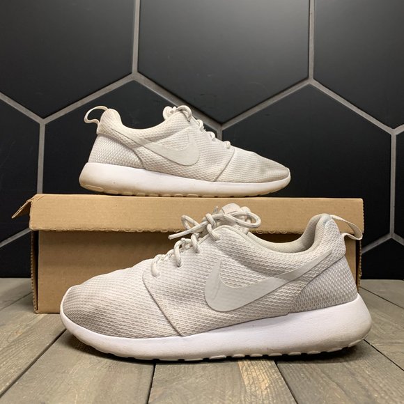 all white roshe one